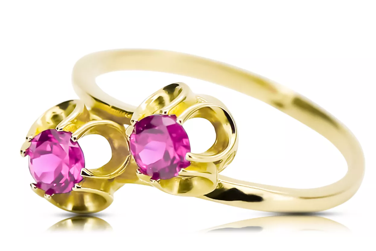 Amethyst 14 Karat Gelbgold Ring Vintage vrc266y